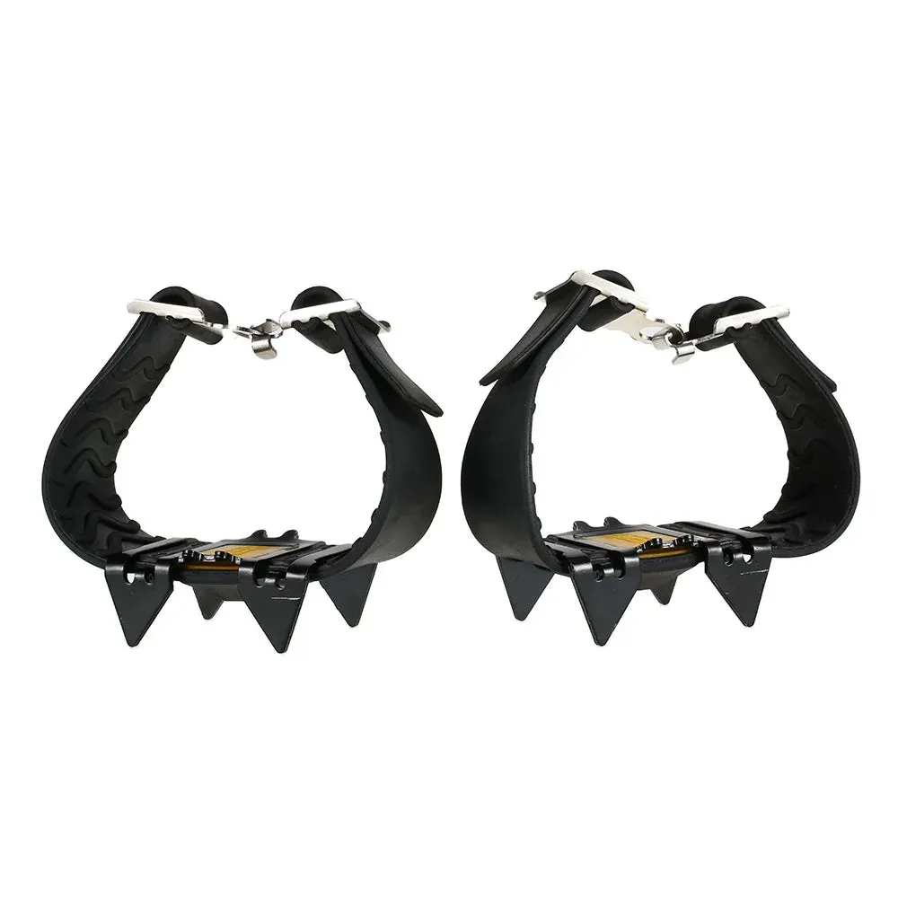 4 Tooth Crampons Outdoor Mountain Climbing Hiking Ice Ski Snow Shoes Spikes Winter Anti Slip Ice Gripper