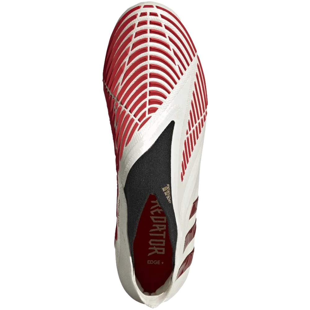 (ADID-GV7384) Adidas Predator Edge  Firm Ground Cleats [off white/vivid red/gold met.]