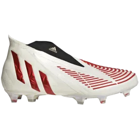 (ADID-GV7384) Adidas Predator Edge  Firm Ground Cleats [off white/vivid red/gold met.]