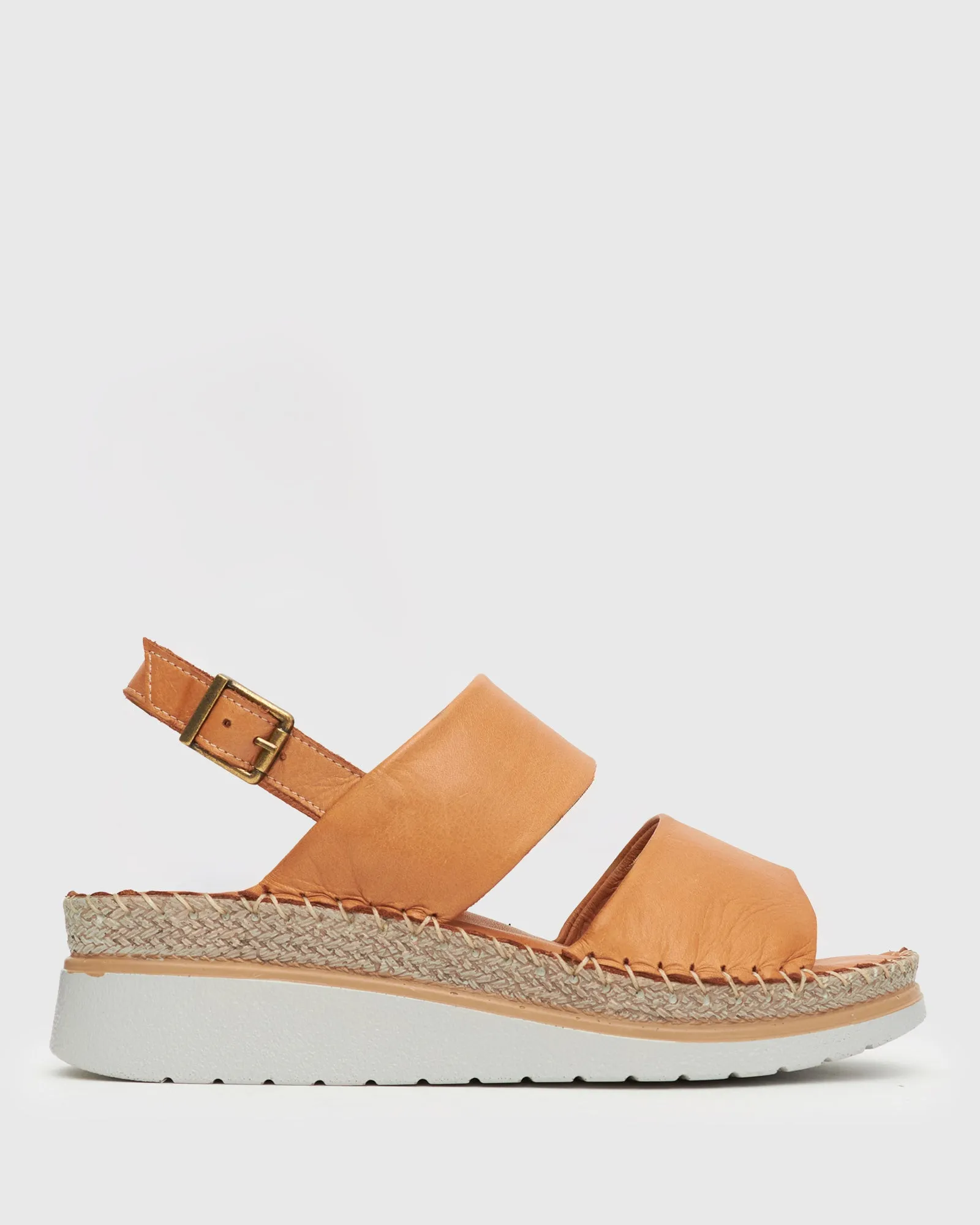 ANDY Leather Slingback Wedge Espadrilles