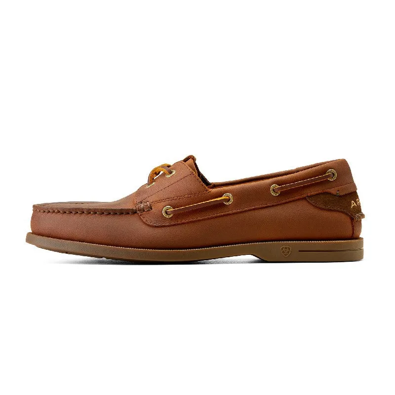 Ariat Antigua Mens Deck Shoe - Bridle Brown