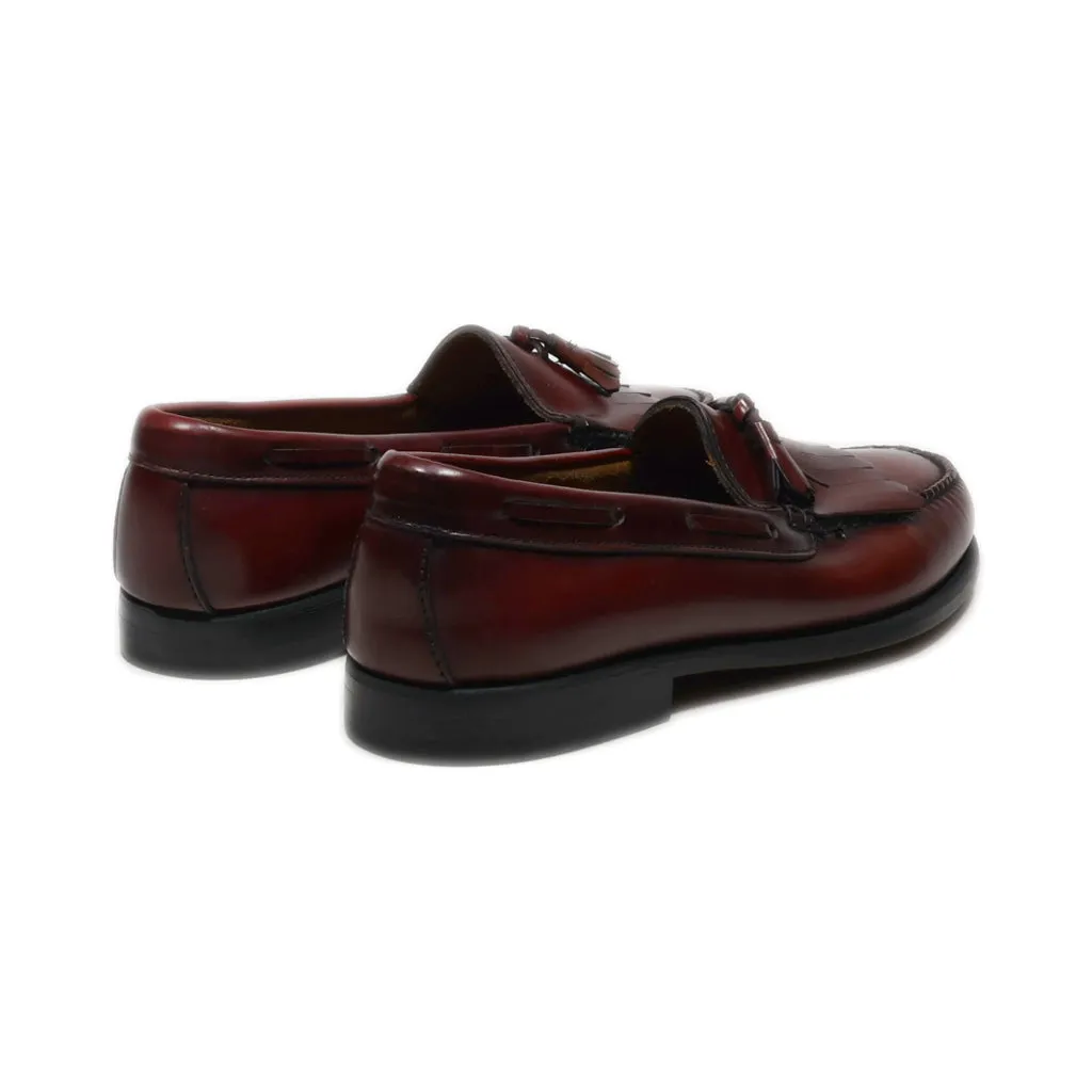 Bass Weejuns Loafers Leather Maroon Colour For Men