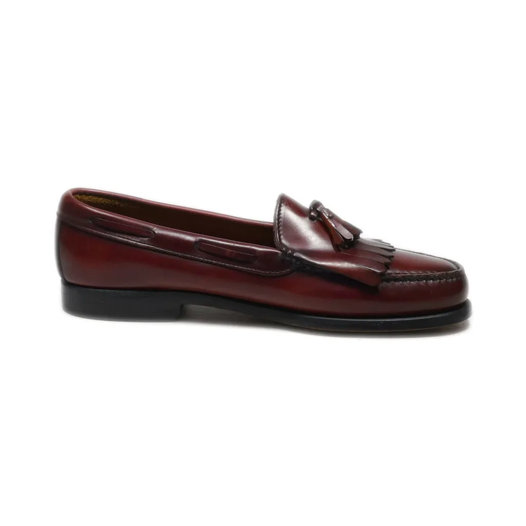 Bass Weejuns Loafers Leather Maroon Colour For Men