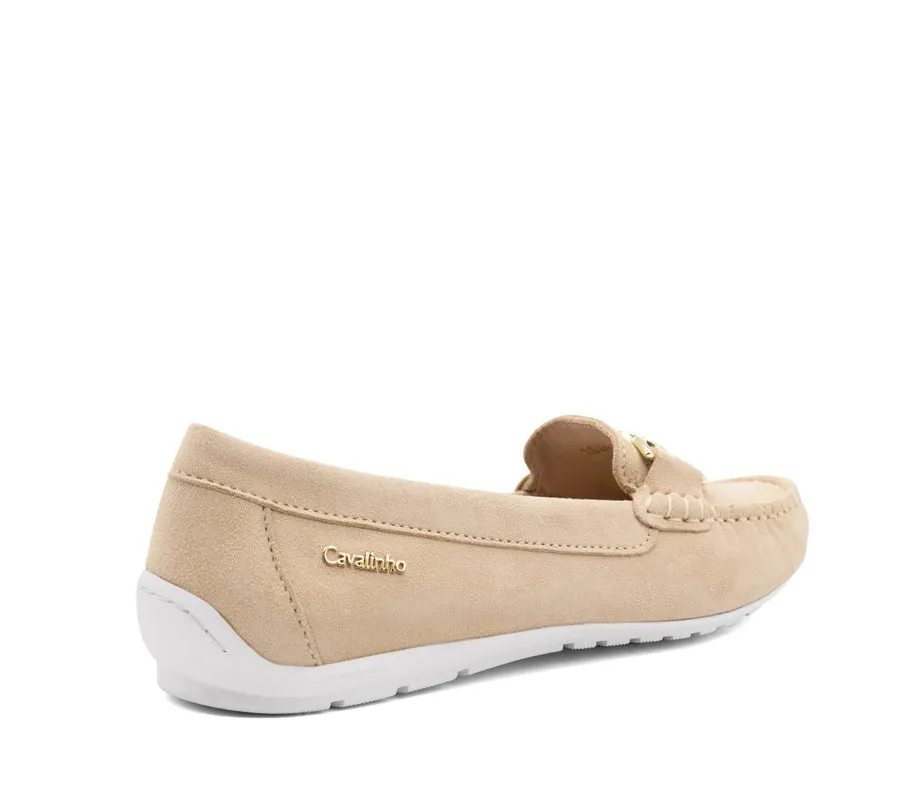 Belle Leather Loafers Beige