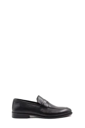 Black Leather Penny Loafers Wessi