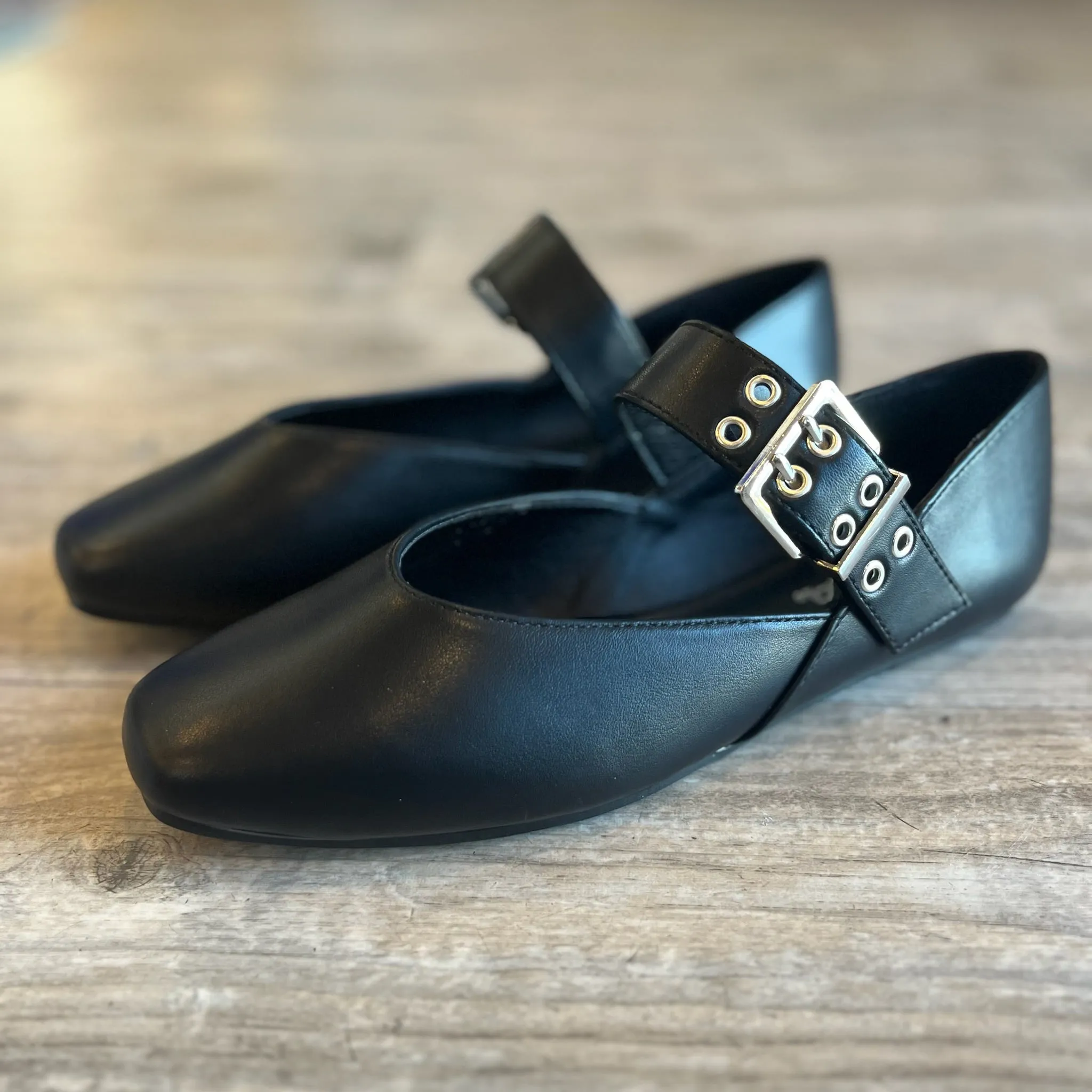 Blissful Steps Mary Jane Square Toe Ballet Flats