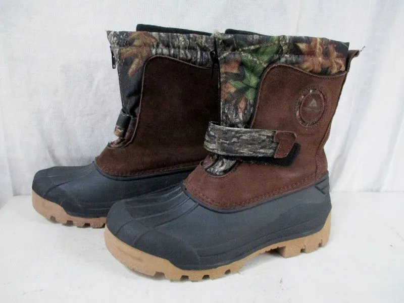 Boys OZARK TRAIL Rubber Lined Duck Boots Shoes Trail Snow BROWN CAMO 5