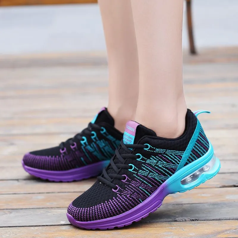 Breathable Graffiti Lace-Up Flat Shoes sneakers