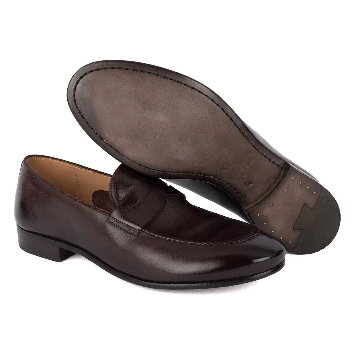 BRIAN 61011<br>Dark brown horse loafers