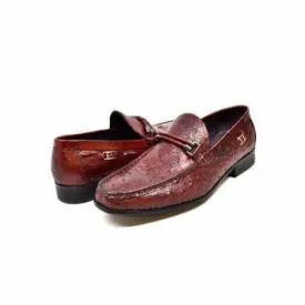 British Walkers Capitan Men's Bordeaux Red Leather Loafers