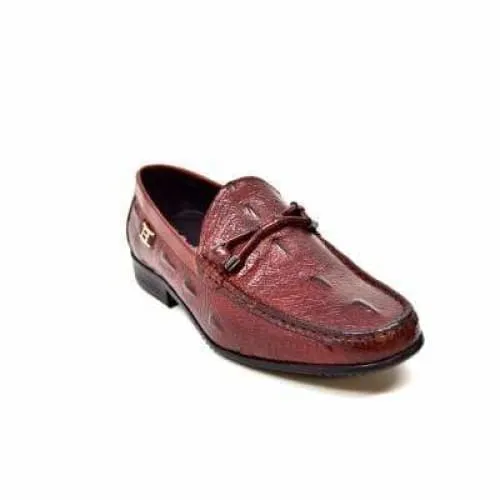 British Walkers Capitan Men's Bordeaux Red Leather Loafers