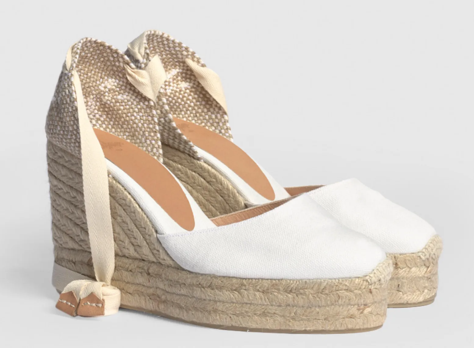 Castaner Carina 8ED White Platform Wedge Espadrilles