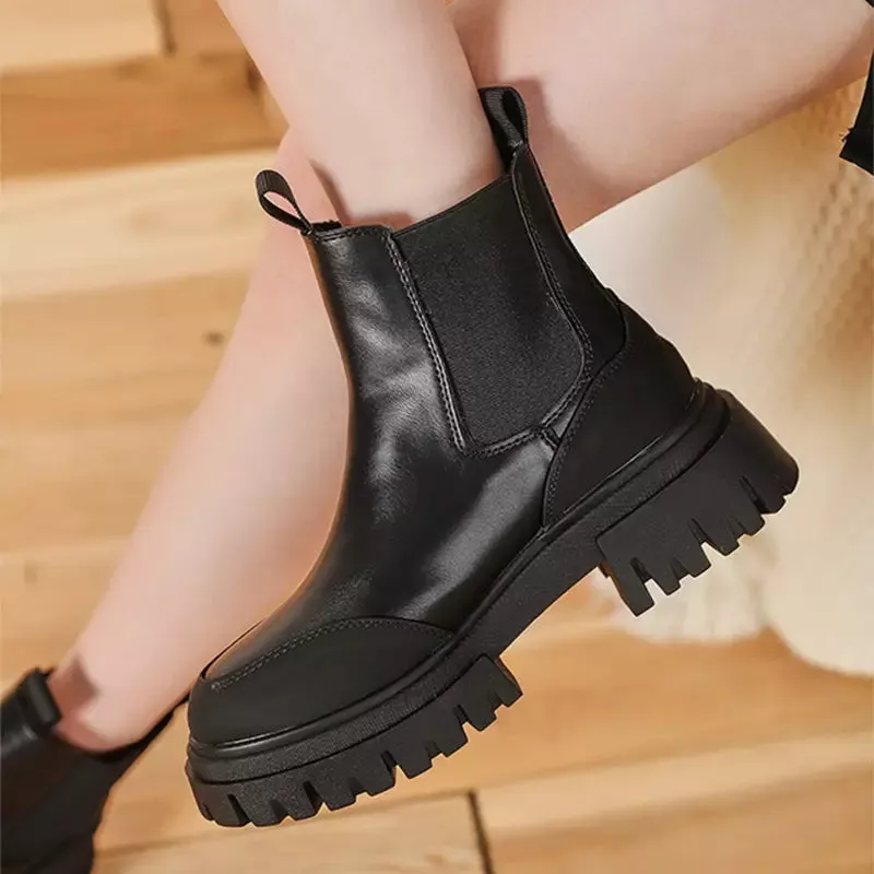 Chunky Heel Project Ankle Boots