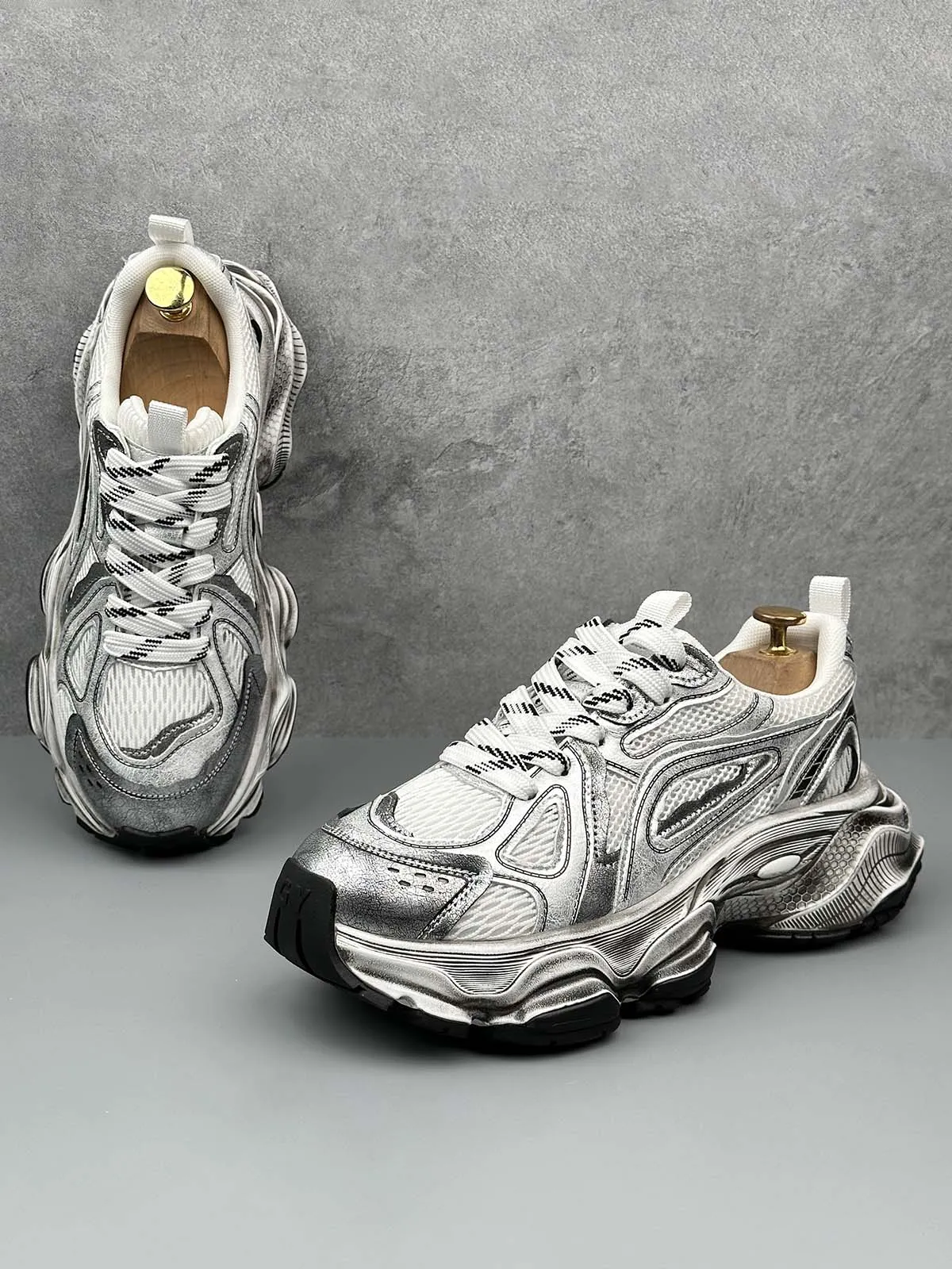 Chunky Sole Breathable Running Sneakers