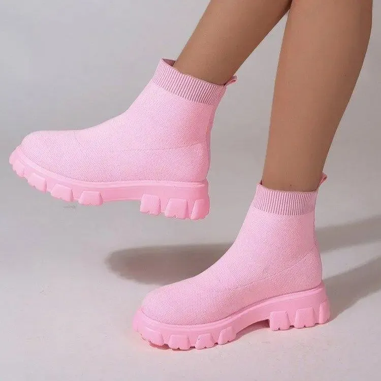 Chunky Sole Sock Boots