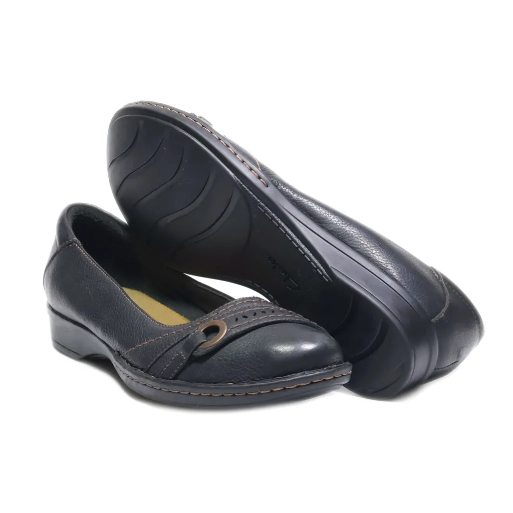 Clarks Espadrilles Leather Black Colour For Women