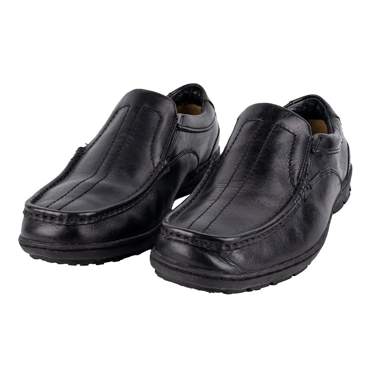 Clarks On Formal Slip Ons Leather Black Colour For Men