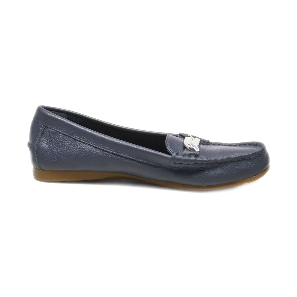 Coach New York Loafers Leather Blue Colour For Women