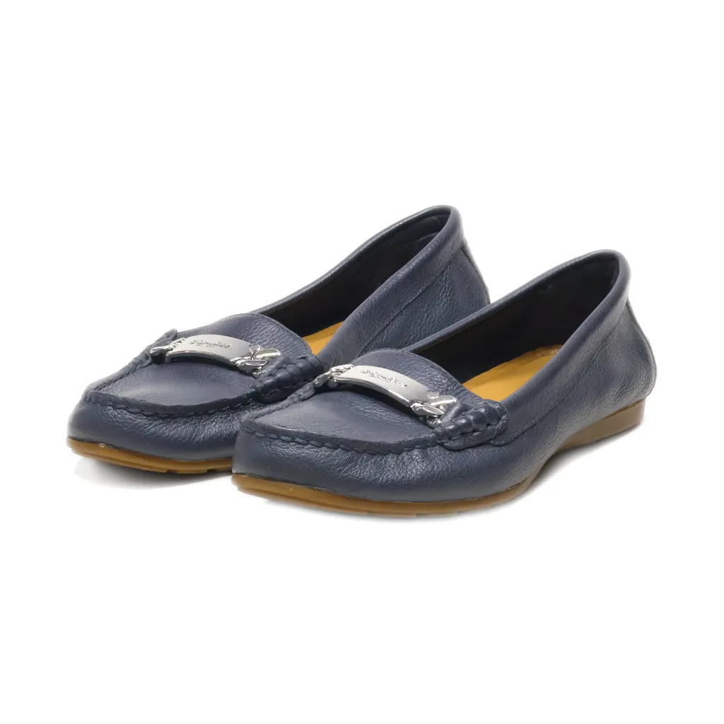 Coach New York Loafers Leather Blue Colour For Women