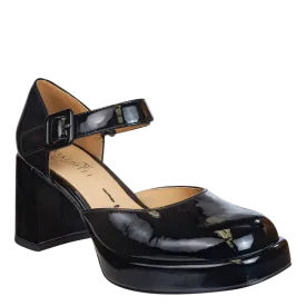 ESTONIA in BLACK PATENT Heeled Clogs