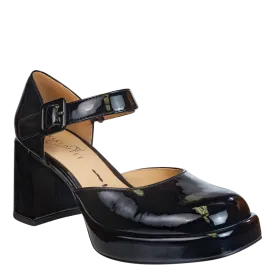 ESTONIA in BLACK PATENT Heeled Clogs