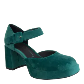 ESTONIA in EMERALD Heeled Clogs