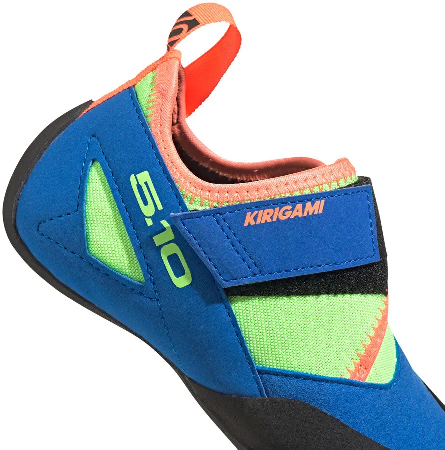 Five Ten Kirigami Kid's Climbing Shoe - Glory Blue/Signal Coral/Signal Green