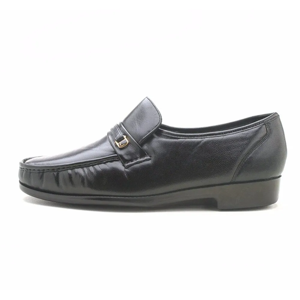 Florsheim Riva Black Moc Toe Bit Loafer