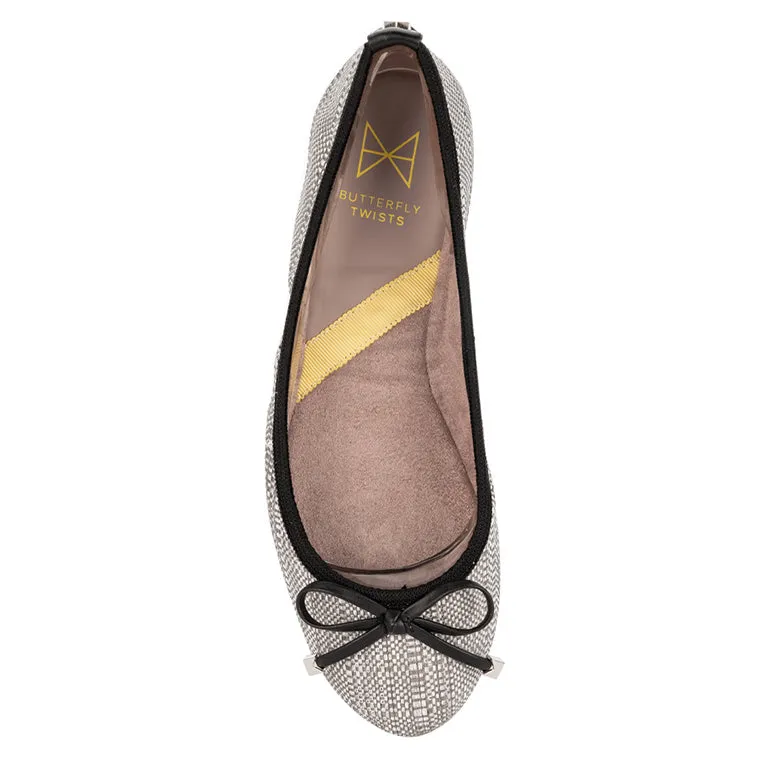 FRANKIE Ballet Flat Shoes - Black/White