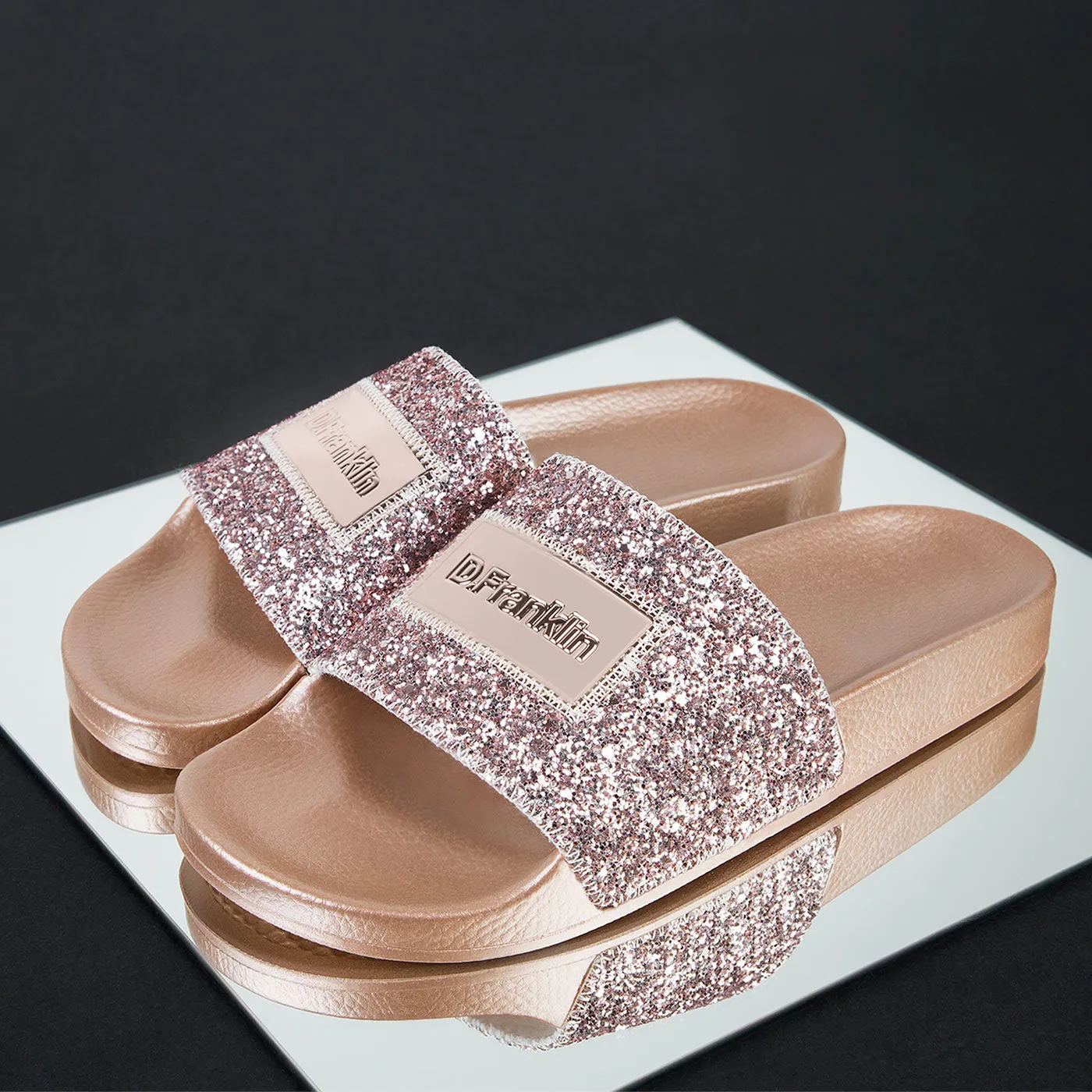 Glitter Label Slide Pink