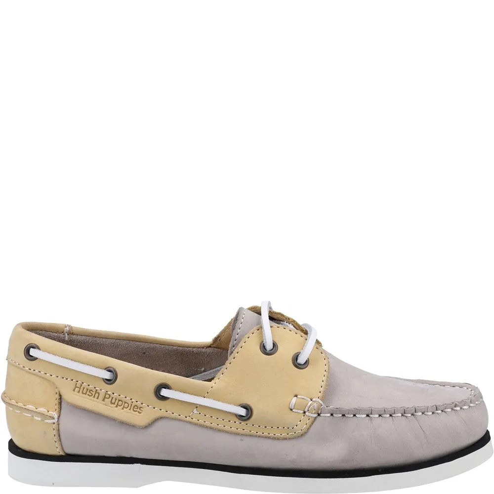 Grey/Yellow Hattie Boat Shoes