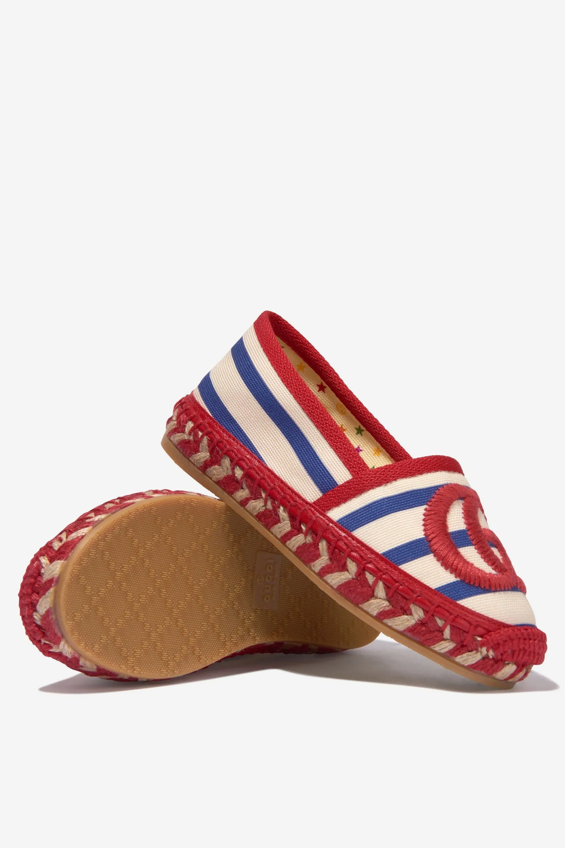 Gucci Girls Striped GG Espadrilles