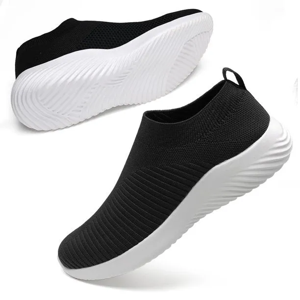 HARENC™Women's Walking Shoes Fabric Breathable Slip On Tennis Running