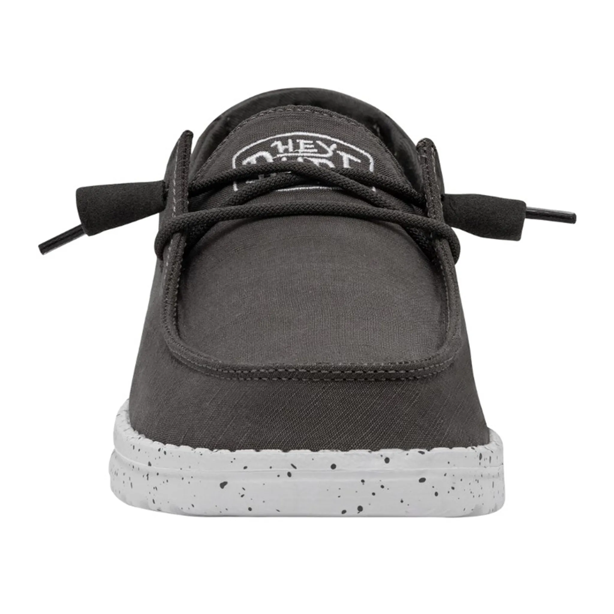 Hey Dude Women's Wendy Slub Canvas Dark Grey Shoes