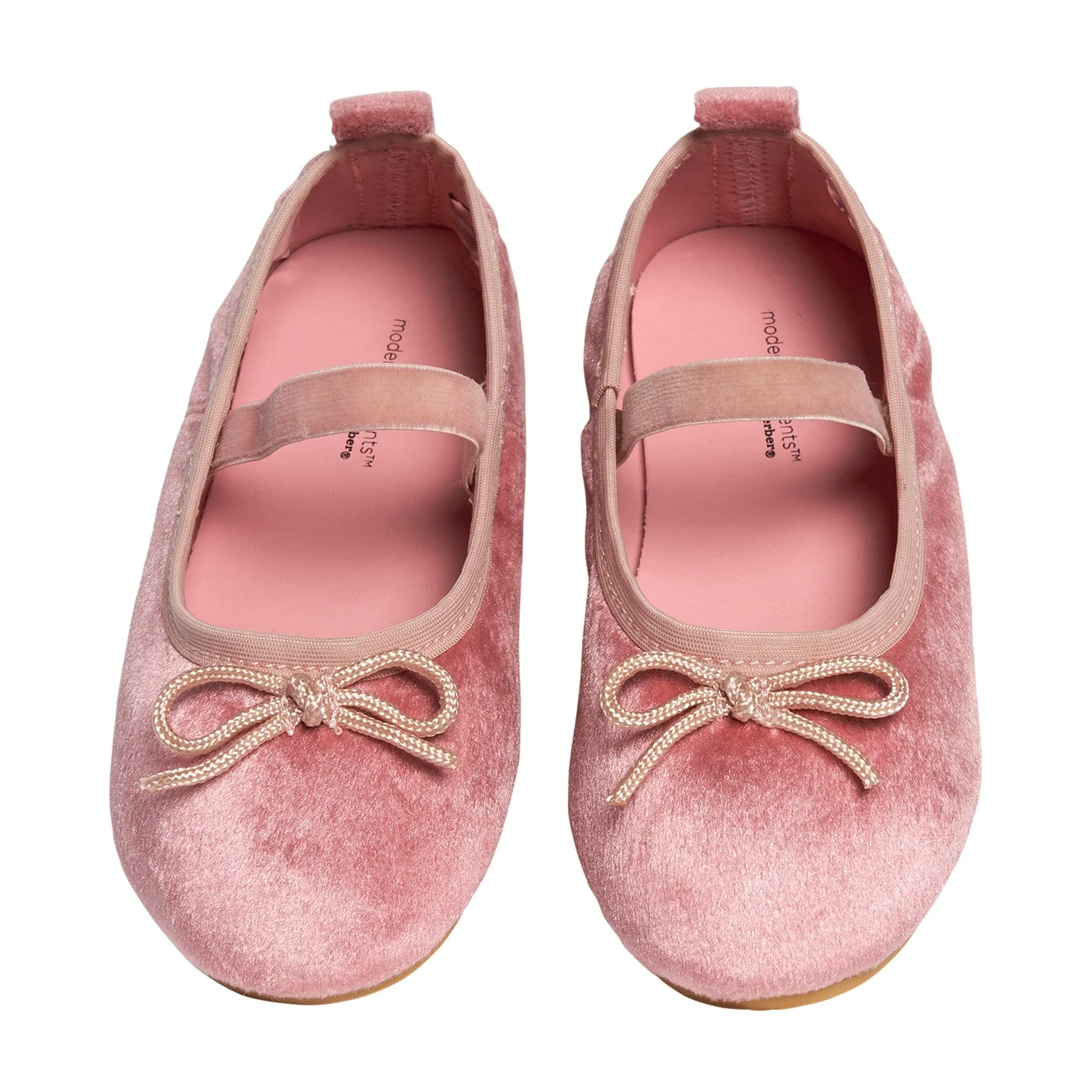 Infant & Toddler Girls Pink Velvet Ballet Flats