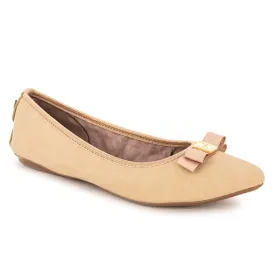 JASMINE Ballet Flat Shoes - Sand Burnished Suede