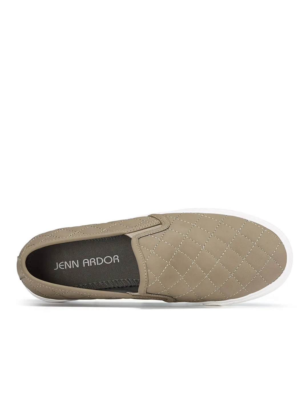 JENN ARDOR Women Diamond Slip-On Sneakers