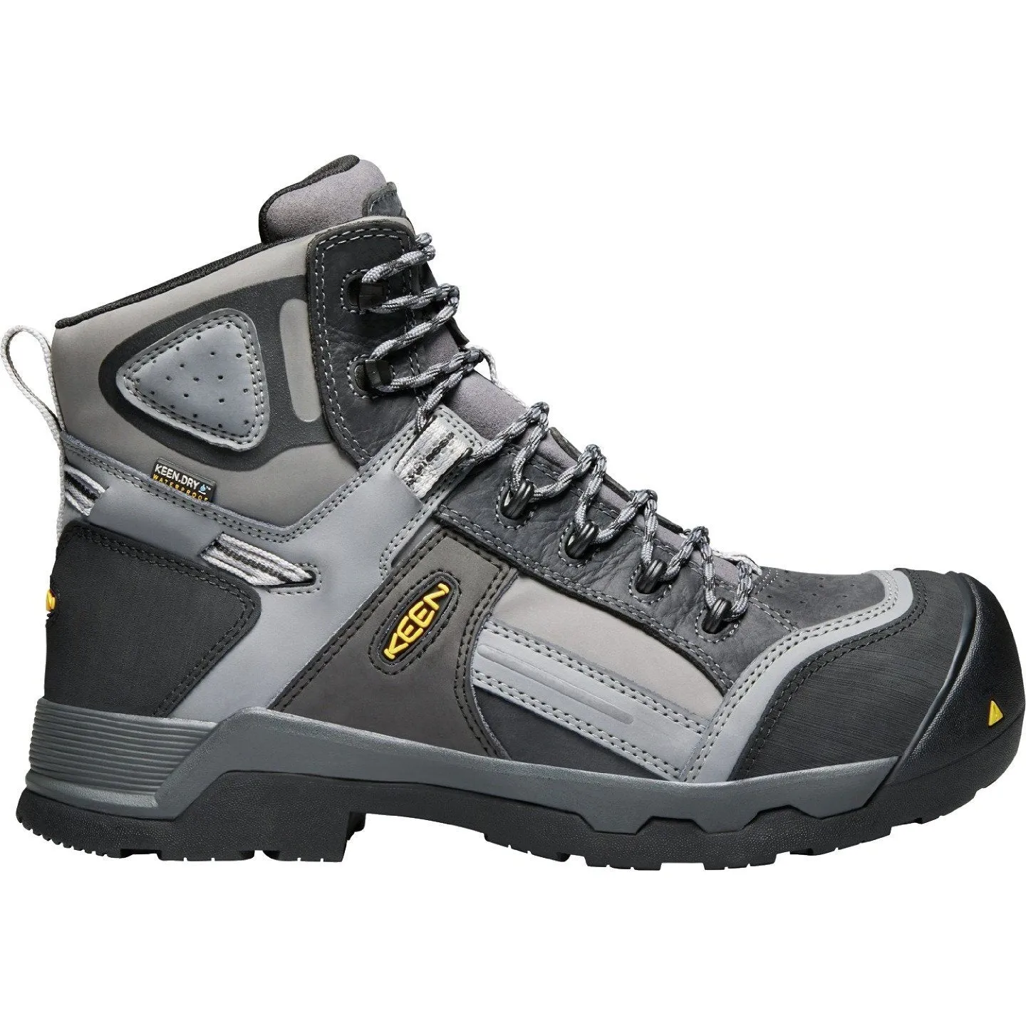 Keen Utility Men's Davenport 6" Mid Comp Toe Ins WP Work Boot Gray - 1017804