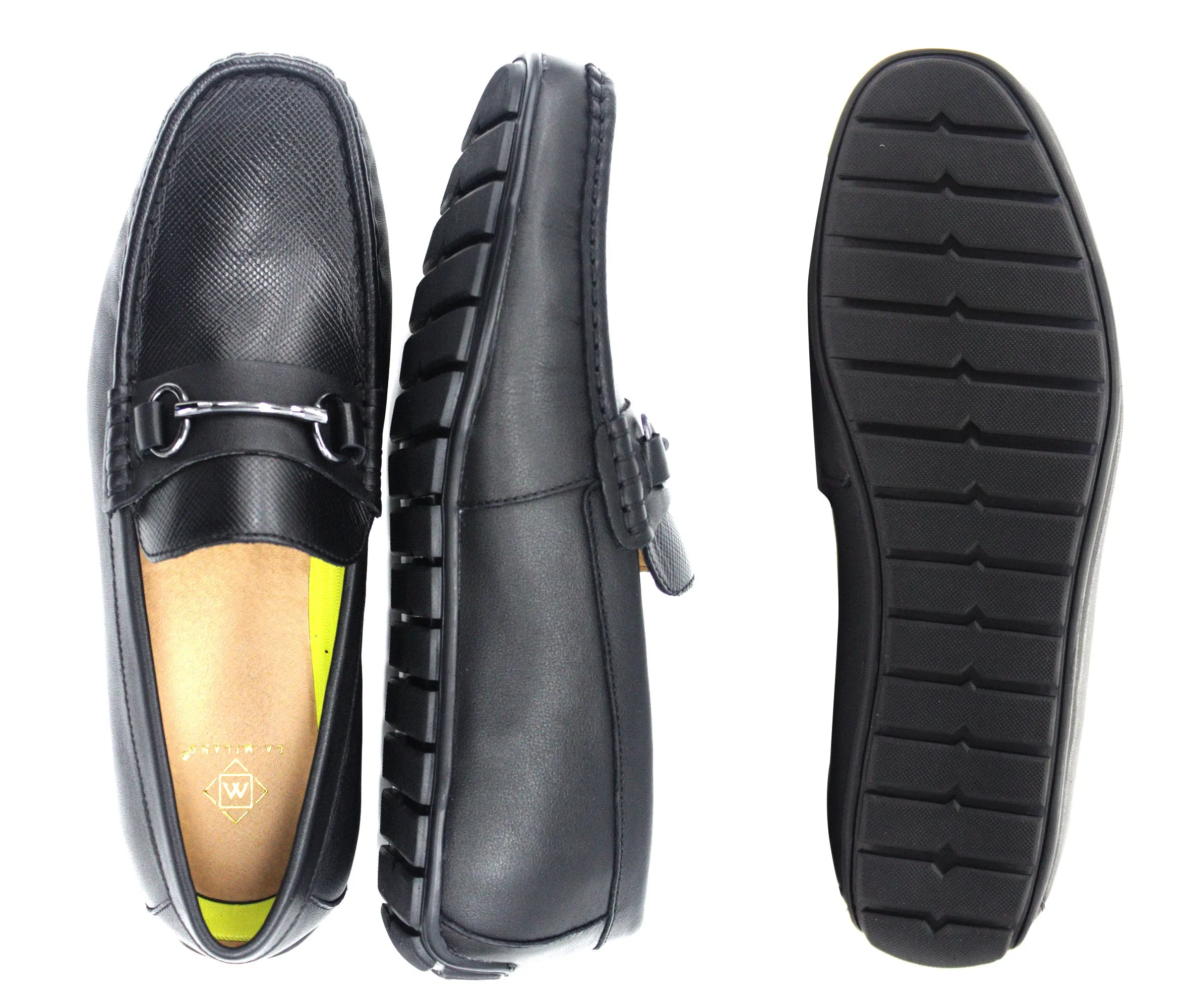 LA MILANO,MOC TOE-SLIP ON-SHOES-A120075-BLACK