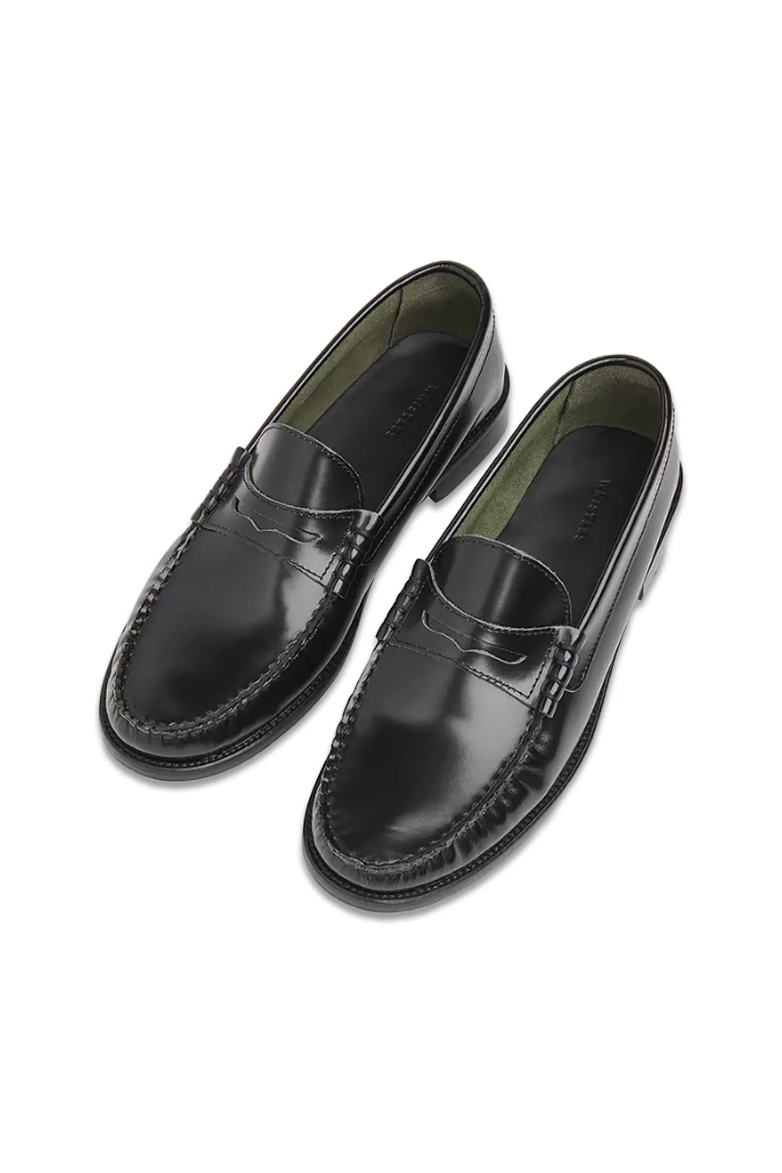 Manny Leather Loafers, Black