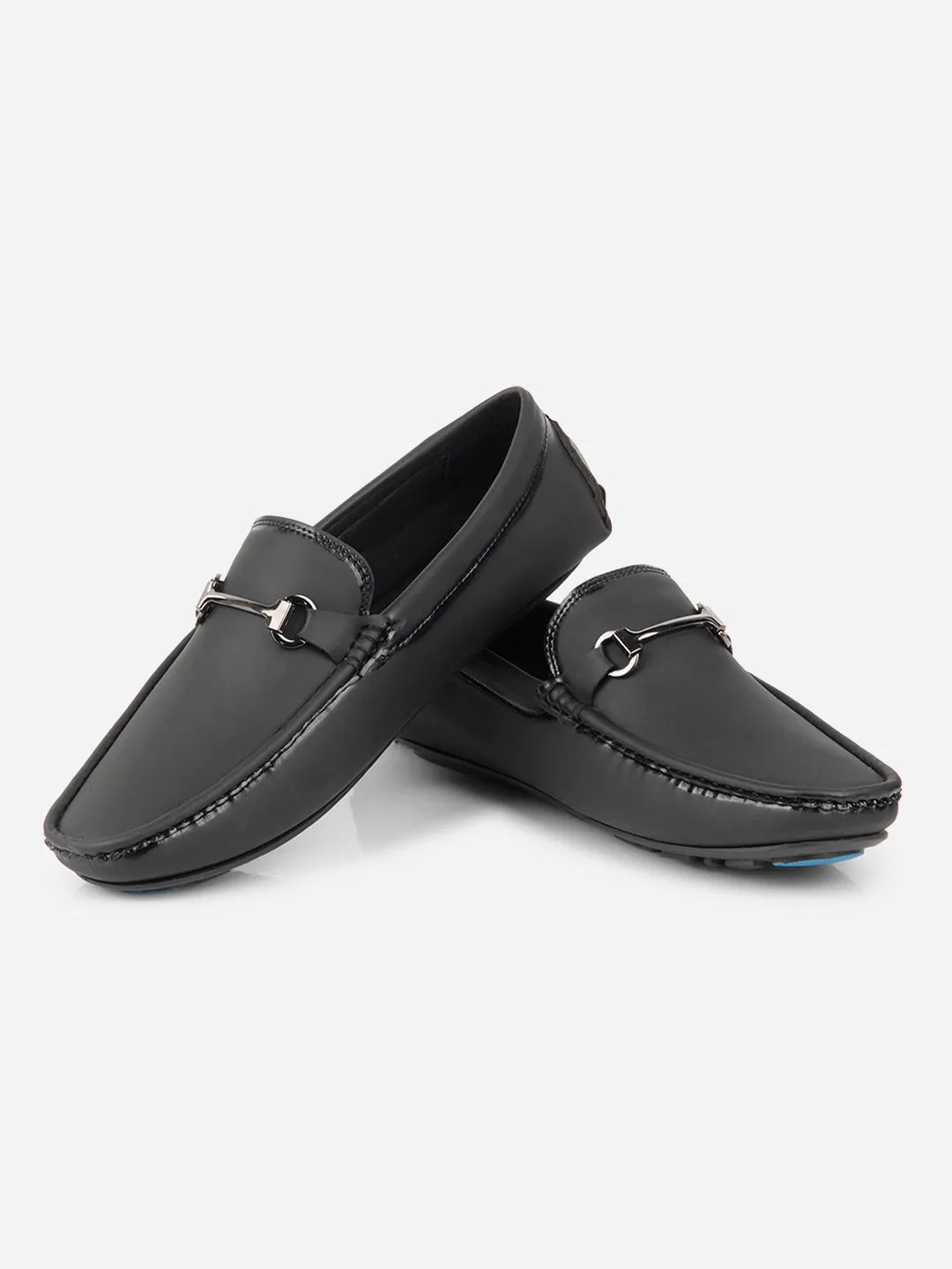 Men's Black Saddle Trim Loafer (IX4103)