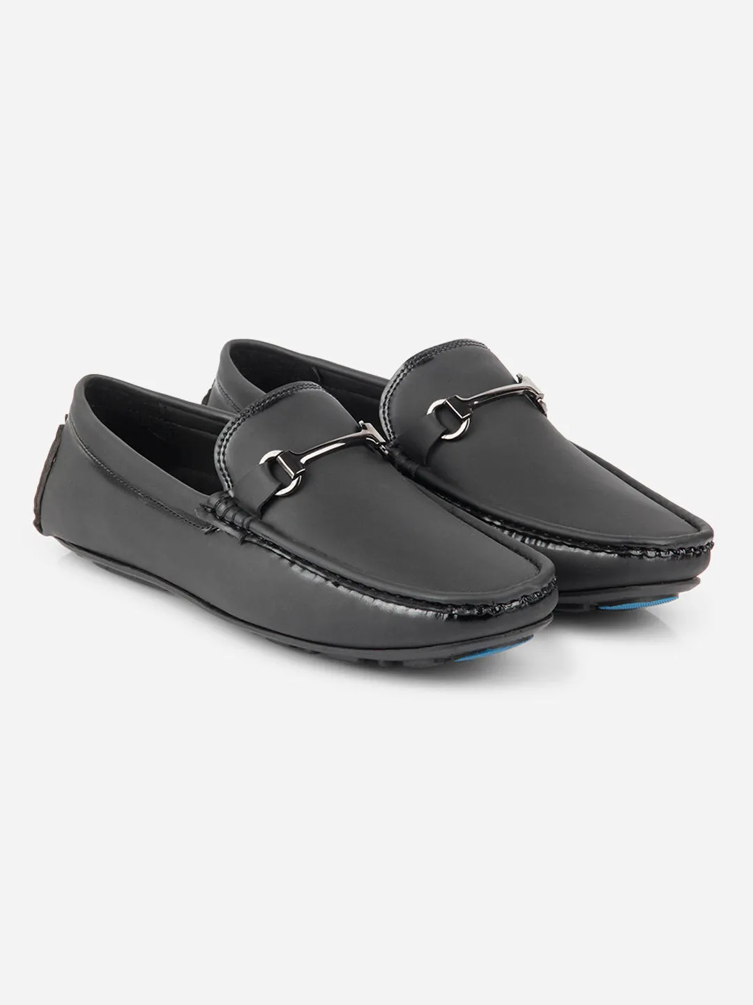 Men's Black Saddle Trim Loafer (IX4103)