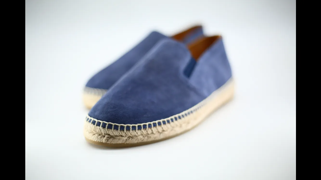 Men's Espadrilles Jonathan Navy Blue Genuine Leather