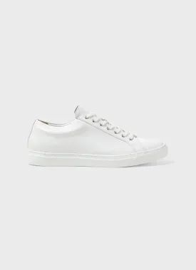 Men's Leather Tennis Shoes in White