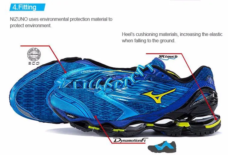 MIZUNO Men Wave PROPHECY 5 Breathable Light Weight Cushioning Jogging Running Shoes Sneakers Sport Shoes