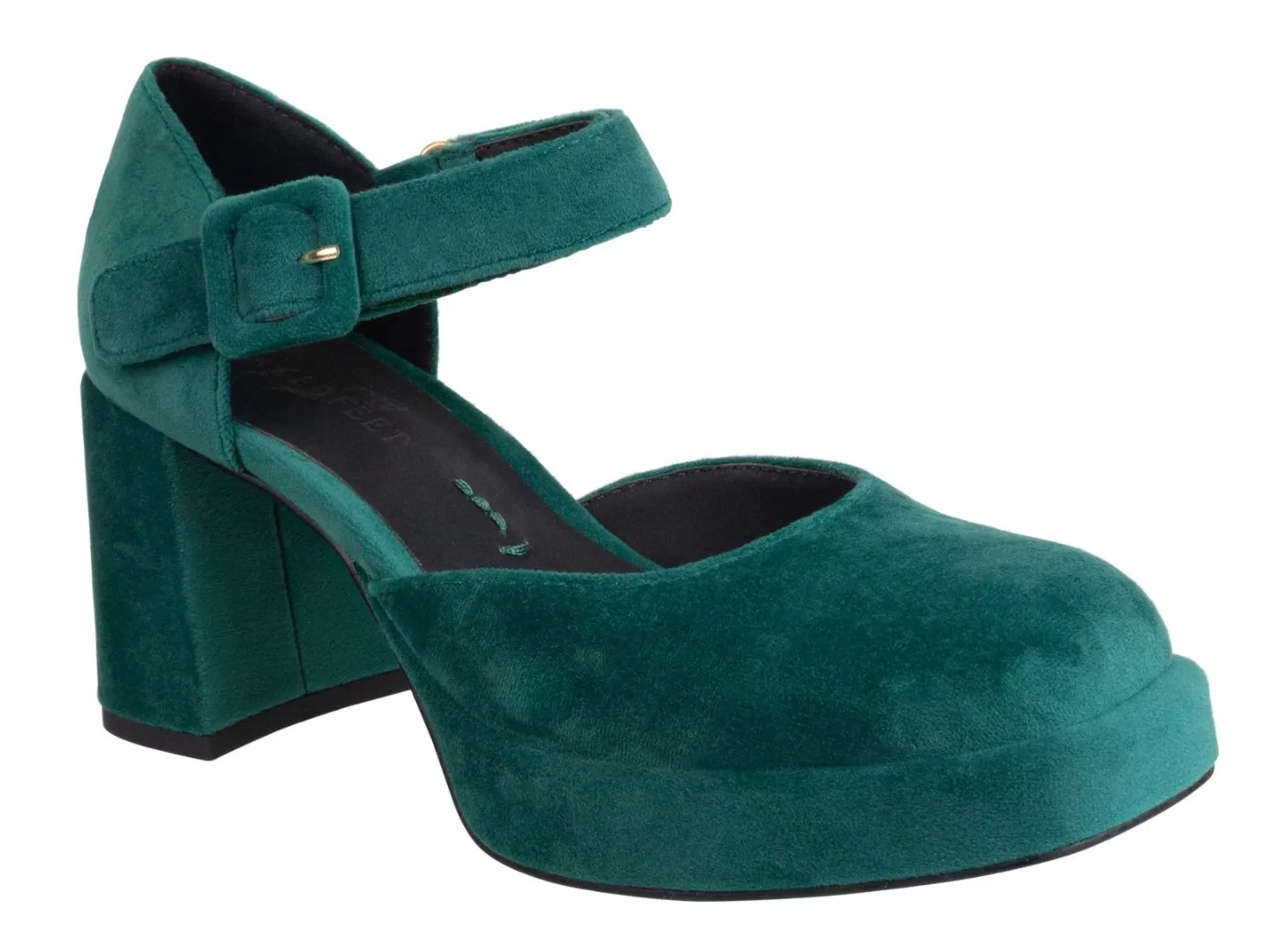 NAKED FEET - ESTONIA in EMERALD Heeled Clogs