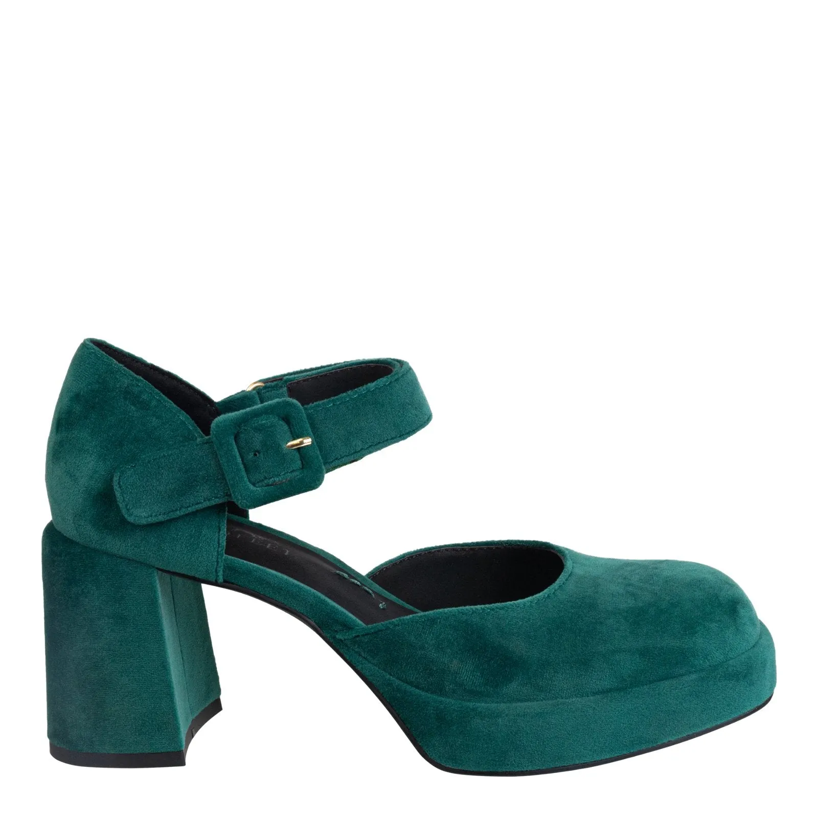 NAKED FEET - ESTONIA in EMERALD Heeled Clogs