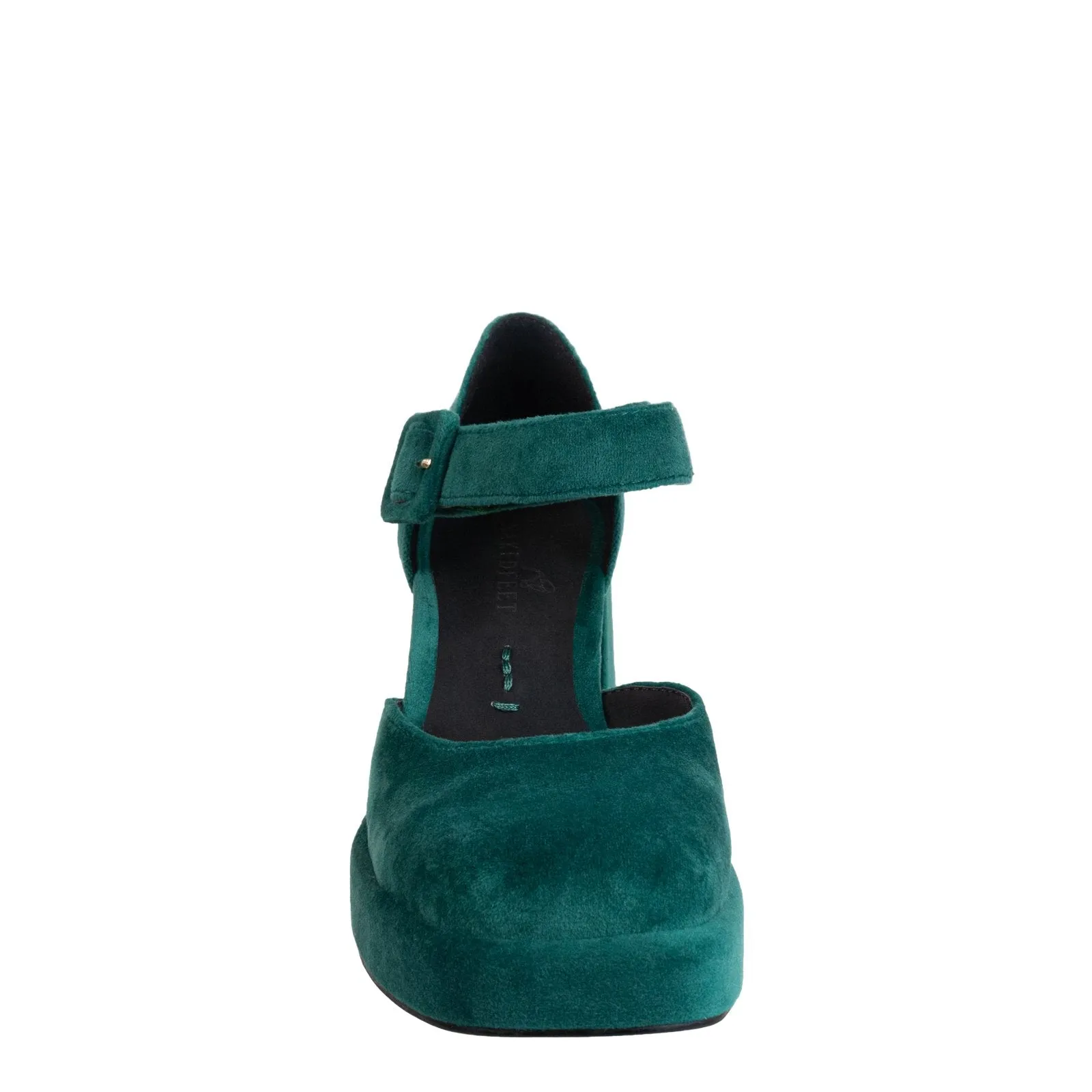 NAKED FEET - ESTONIA in EMERALD Heeled Clogs