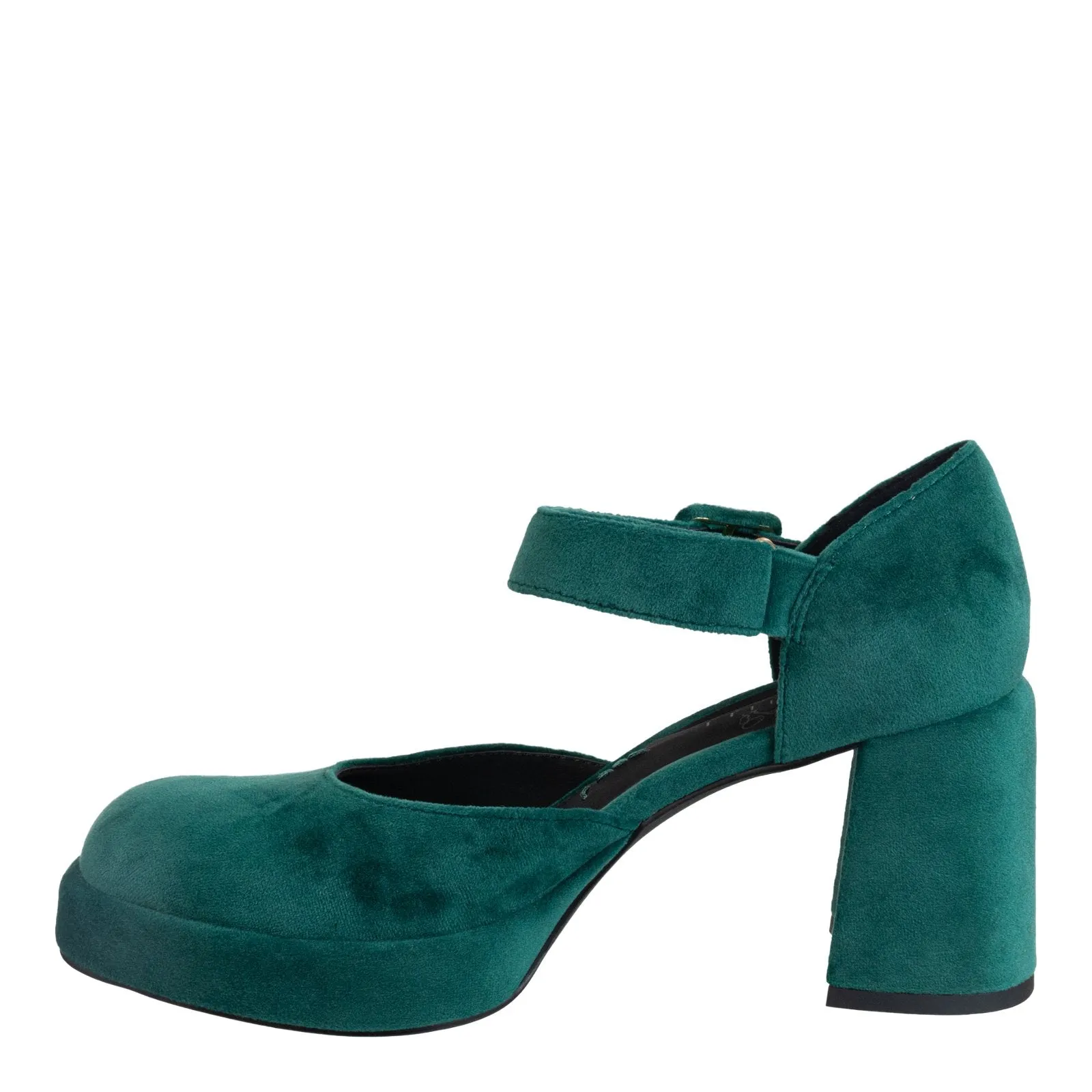 NAKED FEET - ESTONIA in EMERALD Heeled Clogs