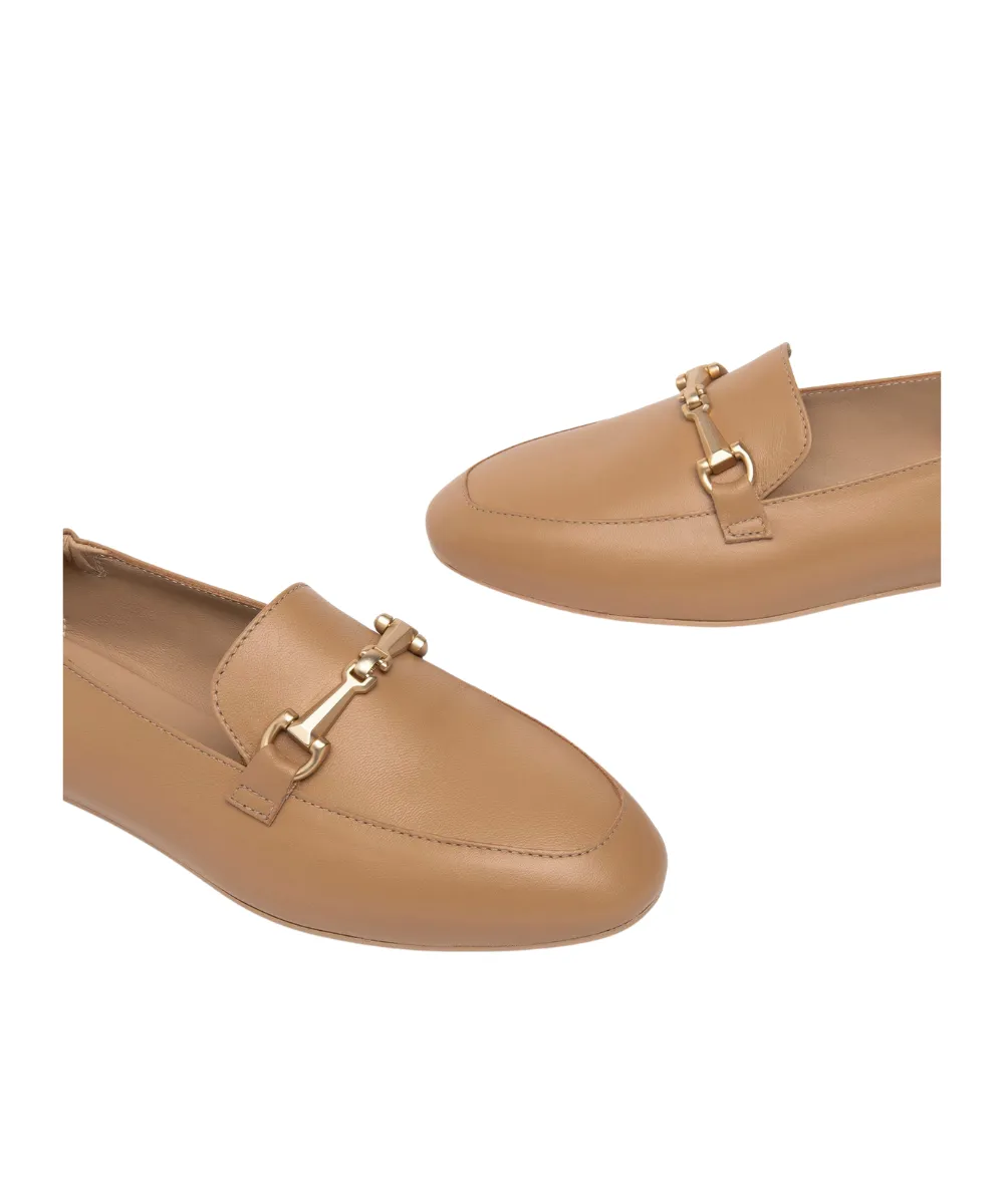 NERO GIARDINI WOMENS LEATHER LOAFERS